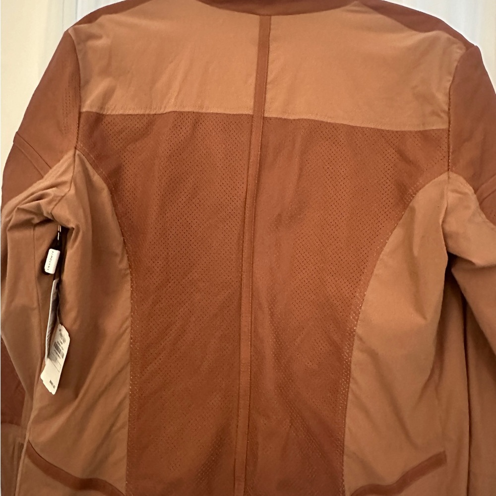 SPRING JACKETS Anatomie perforated leather and nylon jacket. Dusty Rose . Size L - Picture 4 of 11